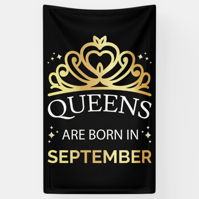 Queens Are Born In September I Banner (Vertical)
