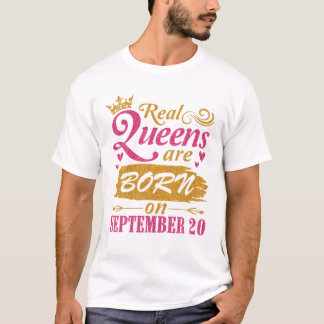 Queens Are Born On September T-Shirt