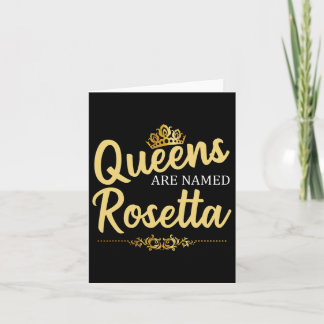 Queens Are Named Rosetta Personalised Funny Birthd Card