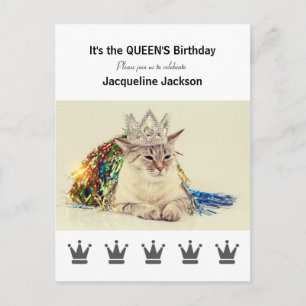 Queen's Birthday - Postcard Birthday Invitation