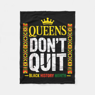 Queens Black History Queens Kente Pride For Women Fleece Blanket