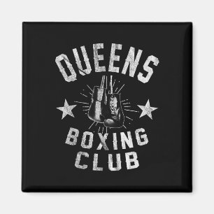 Queens Boxing Club - Vintage Distressed Boxer Magnet