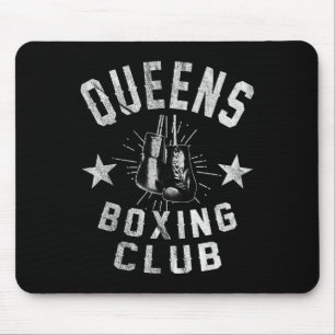 Queens Boxing Club - Vintage Distressed Boxer Mouse Pad