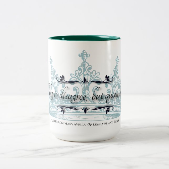 "Queens Don't Beg" Quote Mug in Green (Center)