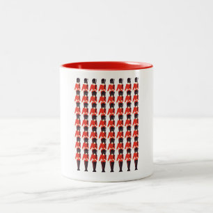 Queens Guard Soldiers Pattern Two-Tone Coffee Mug