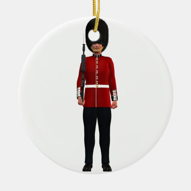 Queen's Guardsman Ceramic Tree Decoration (Front)