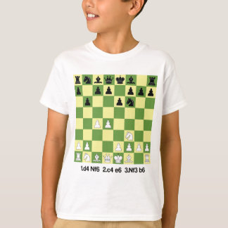 Queen's Indian Defence Chess Openings Shirt Begins