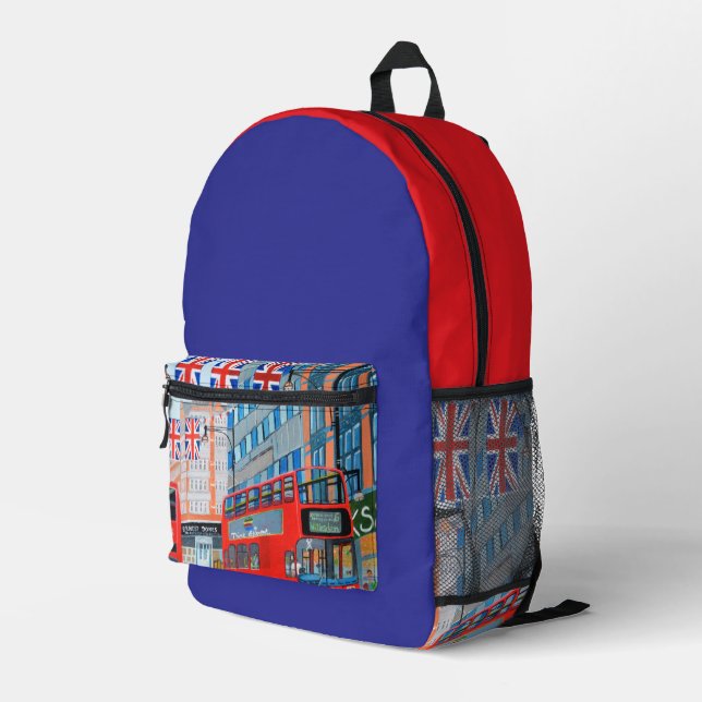 Queen's Jubilee England Printed Backpack (Back Corner Right)