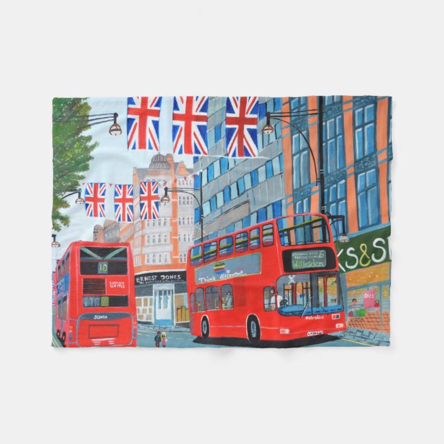 Queen's Jubilee London Fleece Blanket   (Front (Horizontal))