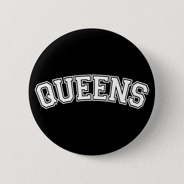 QUEENS, NYC 6 CM ROUND BADGE (Front)