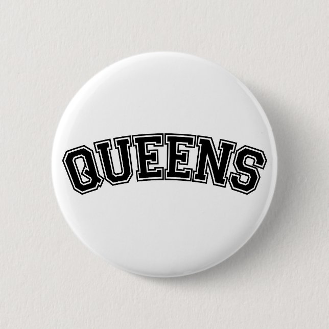 QUEENS, NYC 6 CM ROUND BADGE (Front)