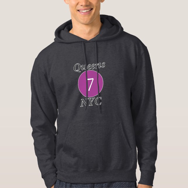 Queens NYC 7 Train Hoodie (Front)