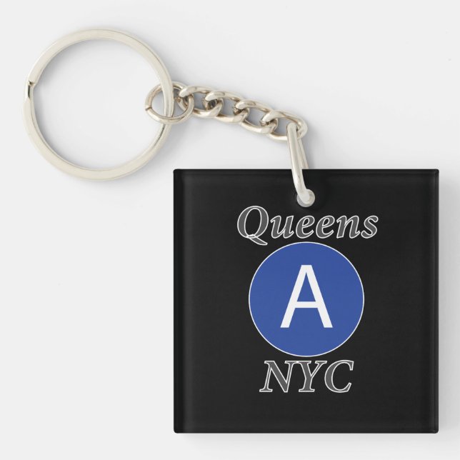 Queens NYC A Train Key Ring (Front)