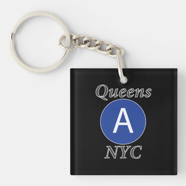 Queens NYC A Train Key Ring (Front)