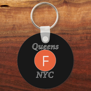 Queens NYC F Train Key Ring