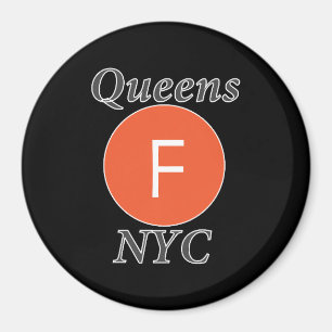 Queens NYC F Train Magnet