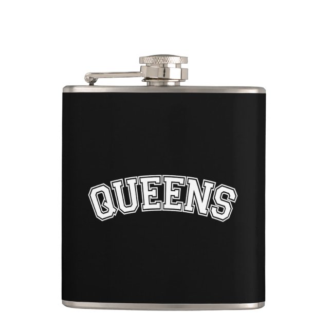 QUEENS, NYC HIP FLASK (Front)