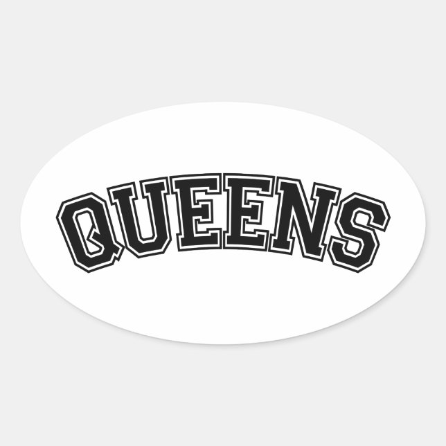 QUEENS, NYC OVAL STICKER (Front)