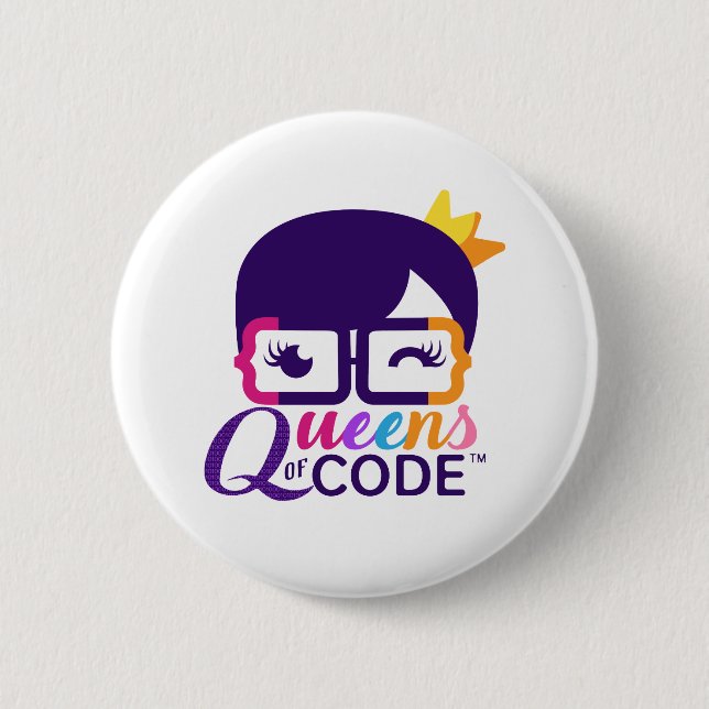 Queens of Code button (Front)