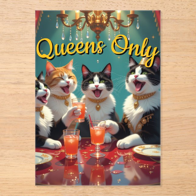Queens only! acrylic invitations (Front)