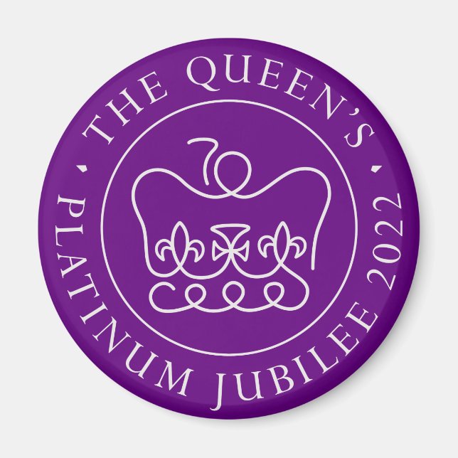Queen's Platinum Jubilee 2022 70th Anniversary  Magnet (Front)