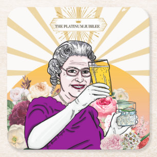 Queen's Platinum Jubilee Commemorate Beer Coaster