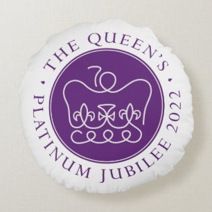 Queen's Platinum Jubilee Round Cushion