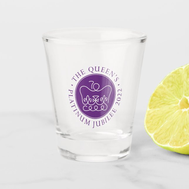Queen's Platinum Jubilee Shot Glass (Front)