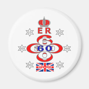 Queens Royal Jubilee stars design Magnet