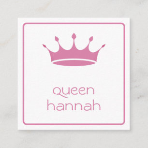 Queens Rule Pink Crown Enclosure Card
