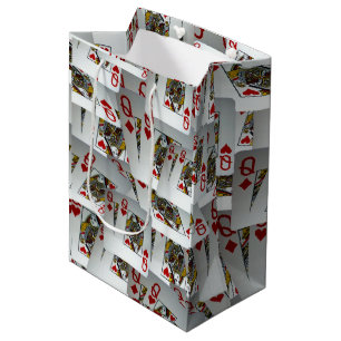 Queens Scattered Poker Cards, Gift Bag