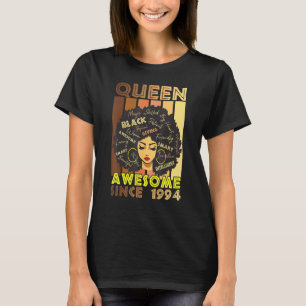 Queens Since 1994 27th Bday Melanin Women African  T-Shirt