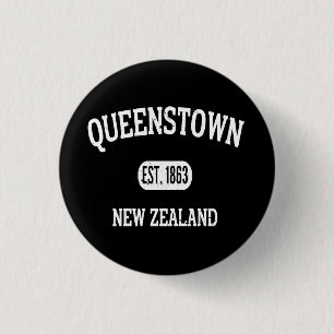 Queens Town Newzealand Vintage 3 Cm Round Badge