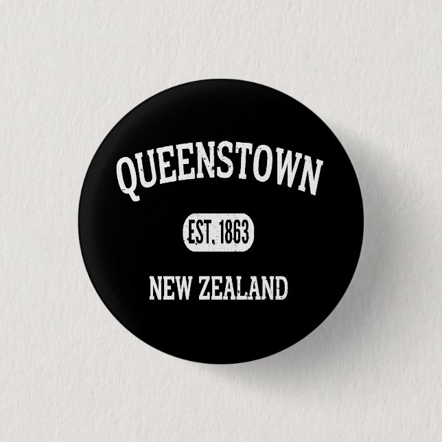 Queens Town Newzealand Vintage  3 Cm Round Badge (Front)