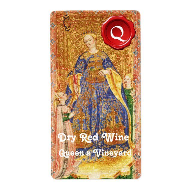 QUEEN'S VINEYARD RED WINE WAX SEAL /ANTIQUE TAROTS (Front)