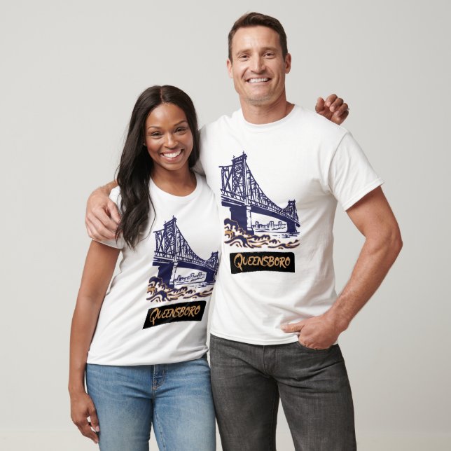 Queensboro Bridge Graphic Art T-Shirt (Unisex)