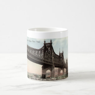 Queensboro Bridge, New York City 1915 Vintage Coffee Mug