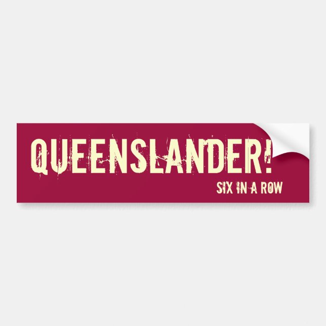 Queensland bumper sticker (Front)