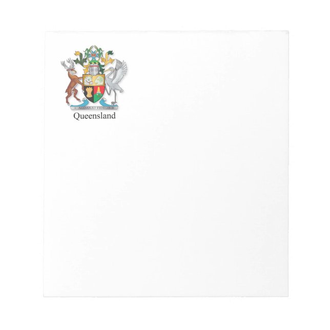 Queensland coat of arms notepad (Front)