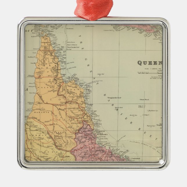 Queensland Metal Tree Decoration (Front)