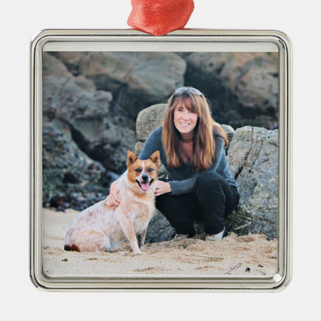 Queensland Red Heeler - Lucy Metal Tree Decoration (Front)