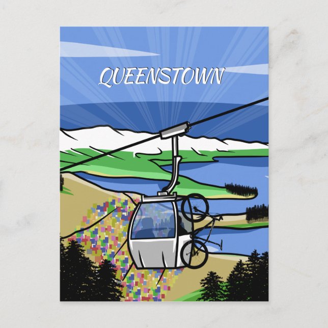 Queenstown cable car postcard (Front)