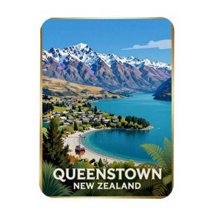 Queenstown Lake Wakatipu Alpine Magnet
