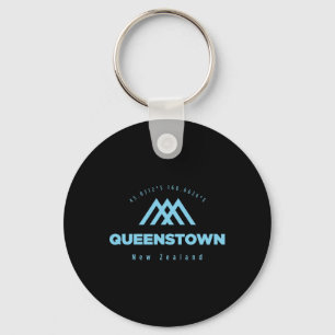 Queenstown Mountain Vacation Skiing New Zealand Key Ring