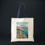 Queenstown New Zealand Travel Art Vintage Tote Bag<br><div class="desc">Queenstown retro vector travel design. It sits on the shores of the South Island’s Lake Wakatipu,  set against the dramatic Southern Alps.</div>