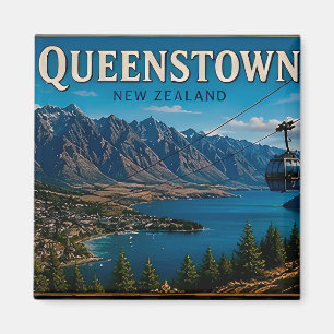 🧲 Queenstown New Zealand Travel Keepsake For Trip Magnet