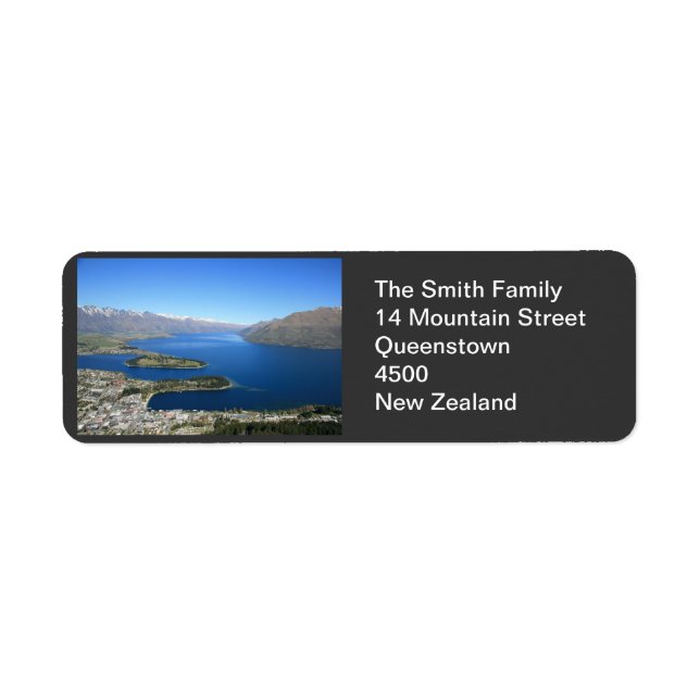Queenstown NZ, Customisable Address Label (Front)