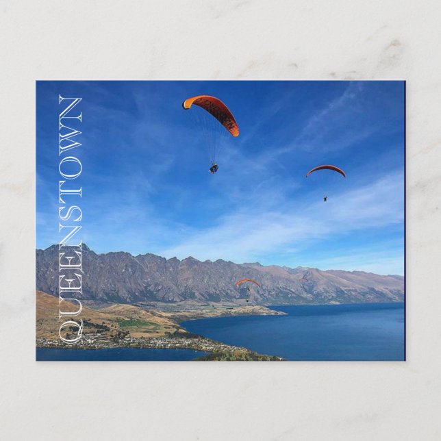 queenstown paragliding postcard (Front)