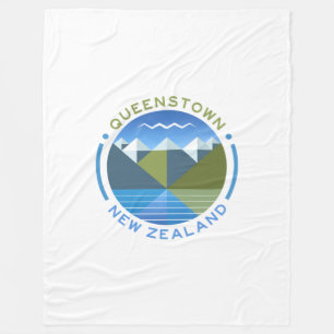 QUEENSTOWN SOUTH ISLAND NEW ZEALAND FLEECE BLANKET