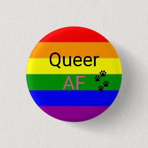 Queer AF 3 Cm Round Badge
